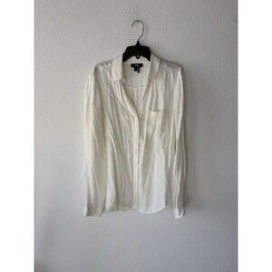 Paige Women’s Long Sleeve Off White Button Up Chest Pocket Size Small